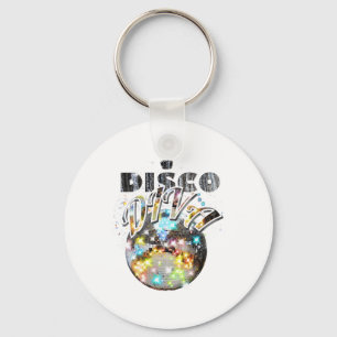 Disco Ball Disco Diva Queen - 70s Retro Vintage Da Keychain