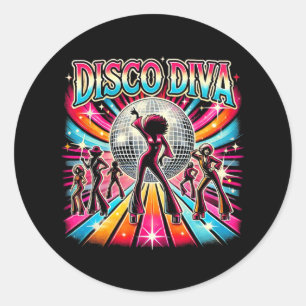 Disco Ball Disco Diva Queen Classic Round Sticker