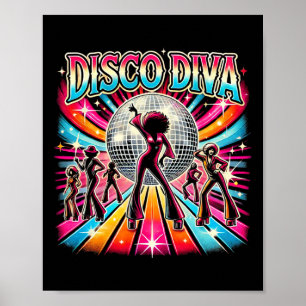 Disco Ball Disco Diva Queen  Poster