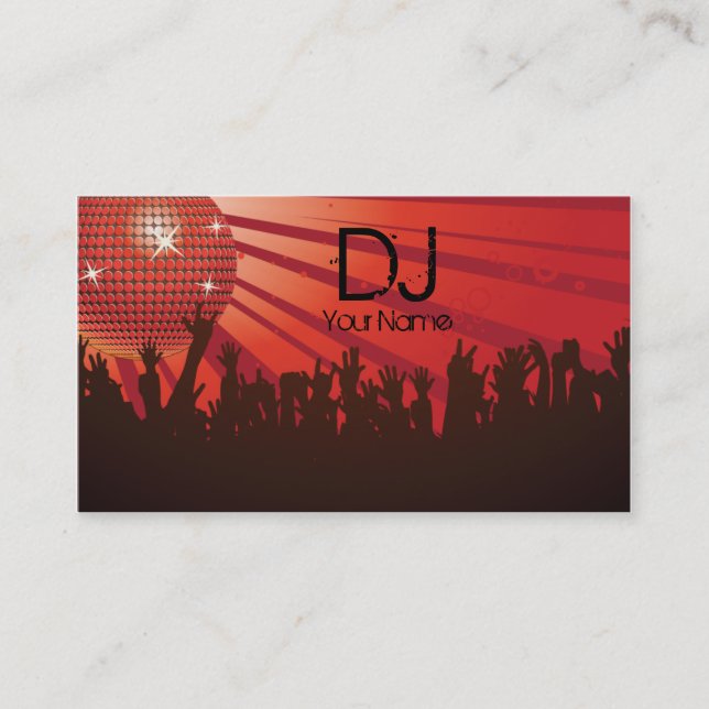 Disco Ball -DJ Business card (Front)