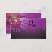 Disco Ball -DJ Business card-purple Business Card (Front/Back)