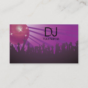 Disco Ball -DJ Business card-purple Business Card