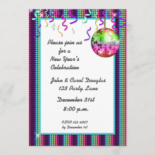 Disco Ball Dots Invitation