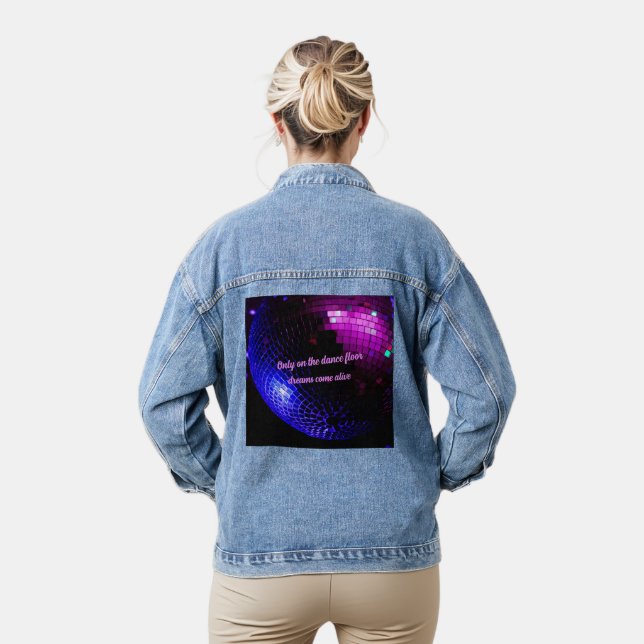 Disco Ball Dreams Denim Jacket (Model)