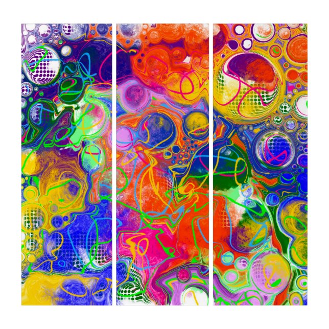 Disco Ball Electricity Fluid Art  (Front)