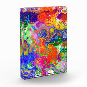Disco Ball Electricity Fluid Art Photo Block