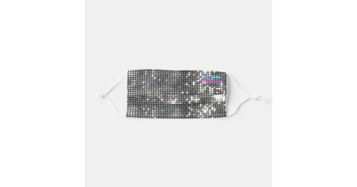 LV Inspired Foil Face Mask with Filter