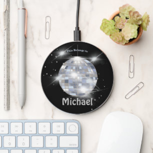 Disco Ball Fun Silver Personal Wireless Charger
