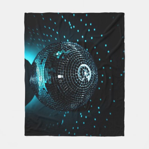 Disco Ball Glare Nightclub Background Fleece Blanket