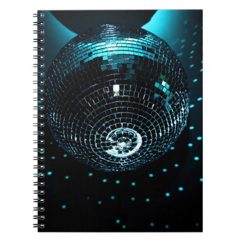 Disco Ball Glare Nightclub Background Notebook