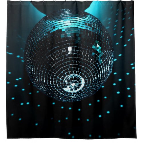 Disco Ball Glare Nightclub Background Shower Curtain