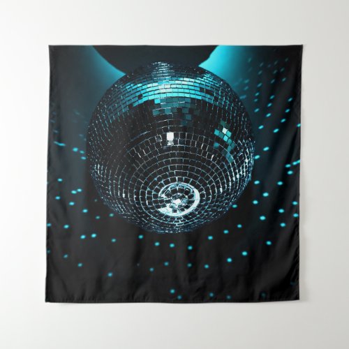 Disco Ball Glare Nightclub Background Tapestry