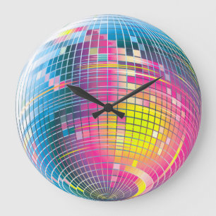 Disco Ball Graphic Design Wall Clock
