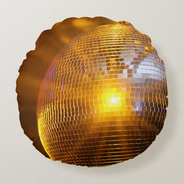 disco ball groovy round pillow (Front)
