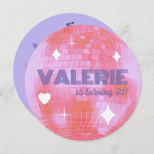 Disco Ball Happy Birthday Invitation