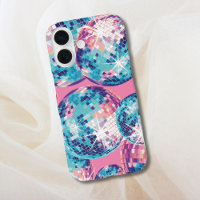 Disco Ball iPhone Case Pink Blue Y2K