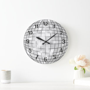 Disco Ball Large Clock