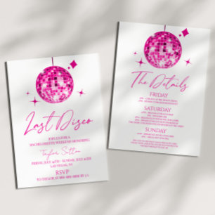 Disco Ball Last Disco Bachelorette Weekend Party Invitation