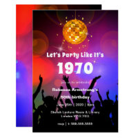 Disco Ball | Let's Party Like It's | Birthday Invitation