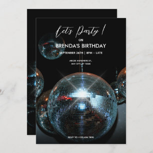 Disco ball Ligts Party Invitation