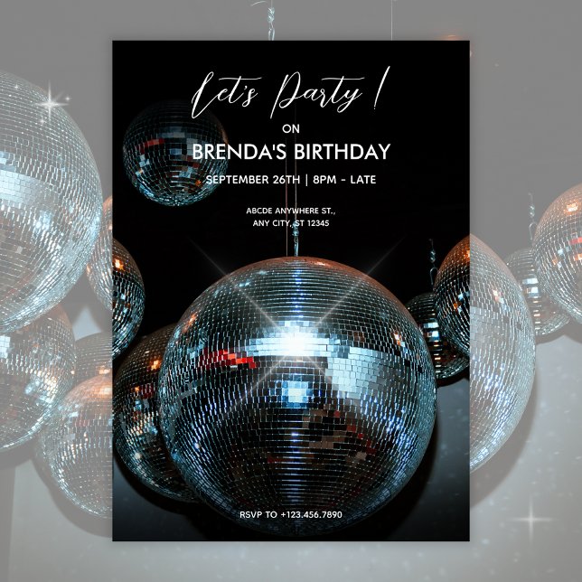 Disco ball Ligts Party  Invitation (Creator Uploaded)