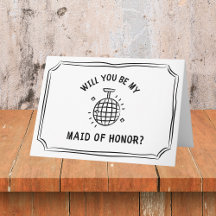 Disco Ball Maid of Honor Proposal | Fun & Trendy