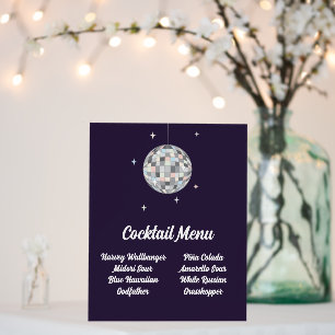 Disco Ball Menu Foam Board