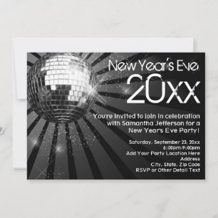 Disco Ball New Year's Eve Party Invitation