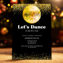 Disco Ball New Year's Eve Party Invitation