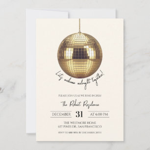 Disco ball New Years Party Invitation