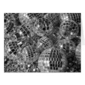 Disco Ball Ornaments Black and White Photo Holiday (Front Horizontal)