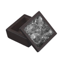 Disco Ball Ornaments Black and White Photo Keepsake Box