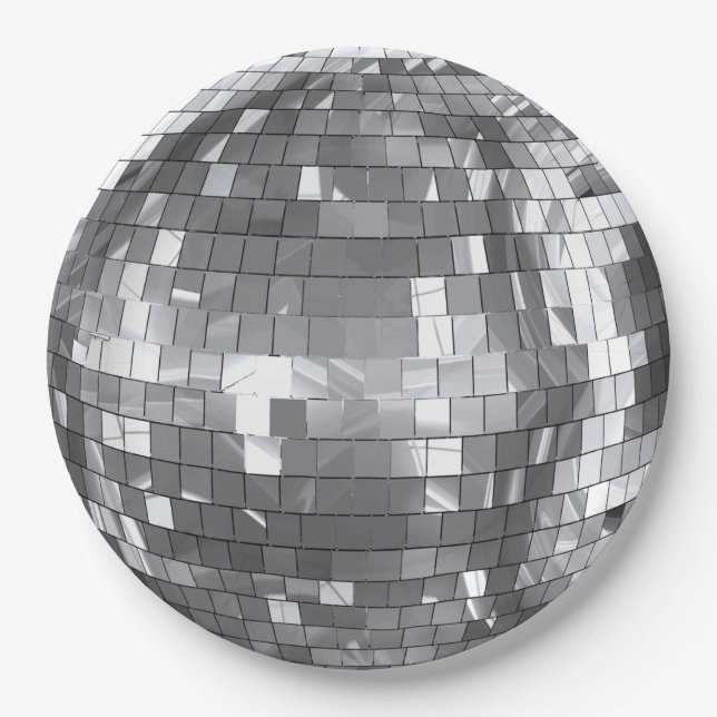 Disco Ball Party Bachelorette Birthday Fun Paper Plates (Front)