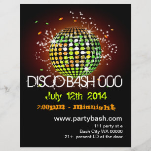 Disco Ball Party Flyer Invitation