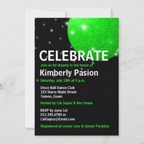 Disco Ball Party Invitations