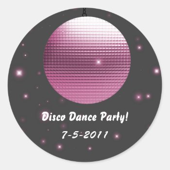 Disco Ball Party Stickers by SayItNow at Zazzle