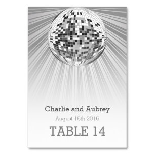Disco Ball Party Table Card