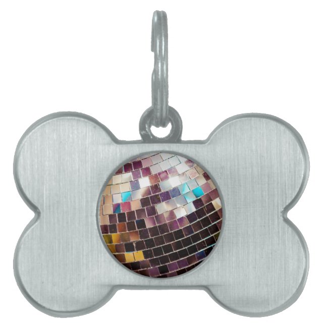 Disco Ball Pet ID Tag (Front)