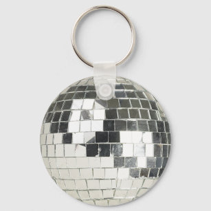 disco ball photo keychain