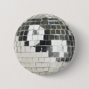 disco ball photo pinback button