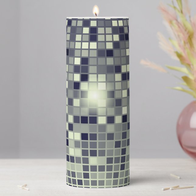 Disco Ball Pillar Candle (In Situ)