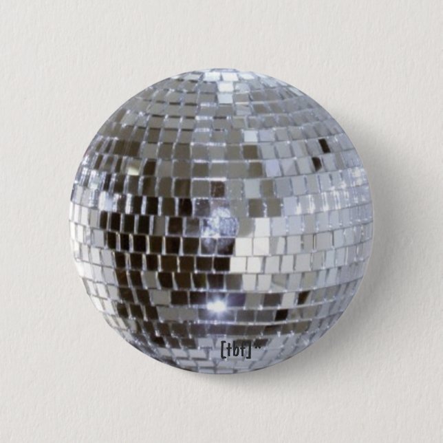 Disco Ball Pinback Button (Front)