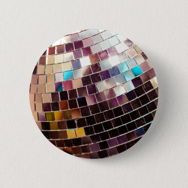 Disco Ball Pinback Button (Front)
