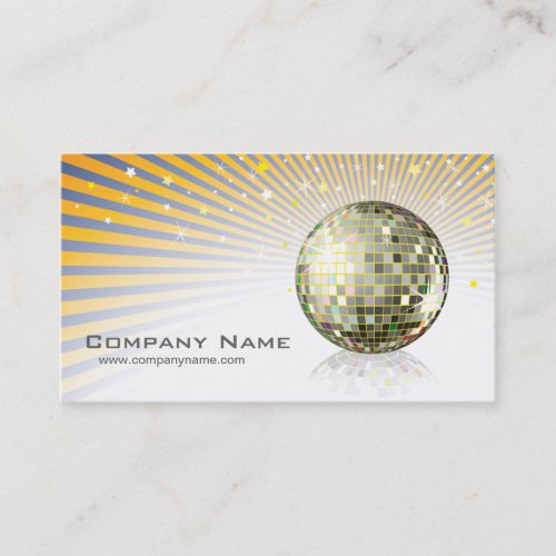Disco Ball Profile Card Business Card Templates