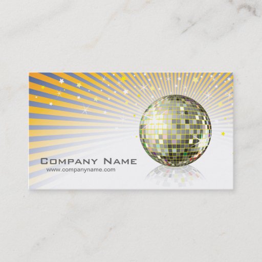 Customizable Disco Ball Profile Card Business Card Templates