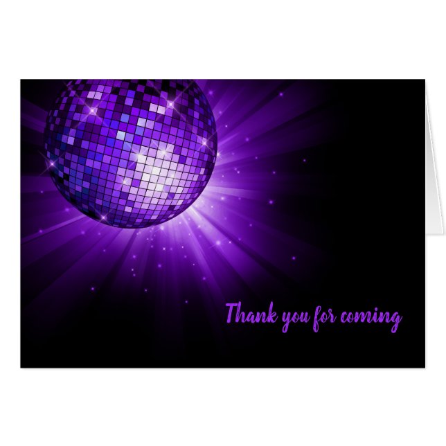 Disco ball purple cards (Front Horizontal)