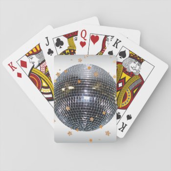 Disco Ball Retro 70s Style Playing Cards by angela65 at Zazzle