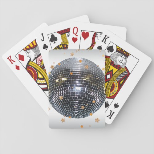 Disco Ball Retro 70s Style Poker Cards