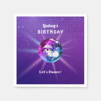 Disco Ball Retro Birthday Napkins