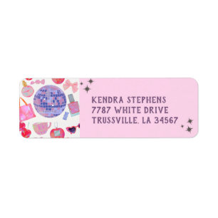 Disco Ball Return Address Labels